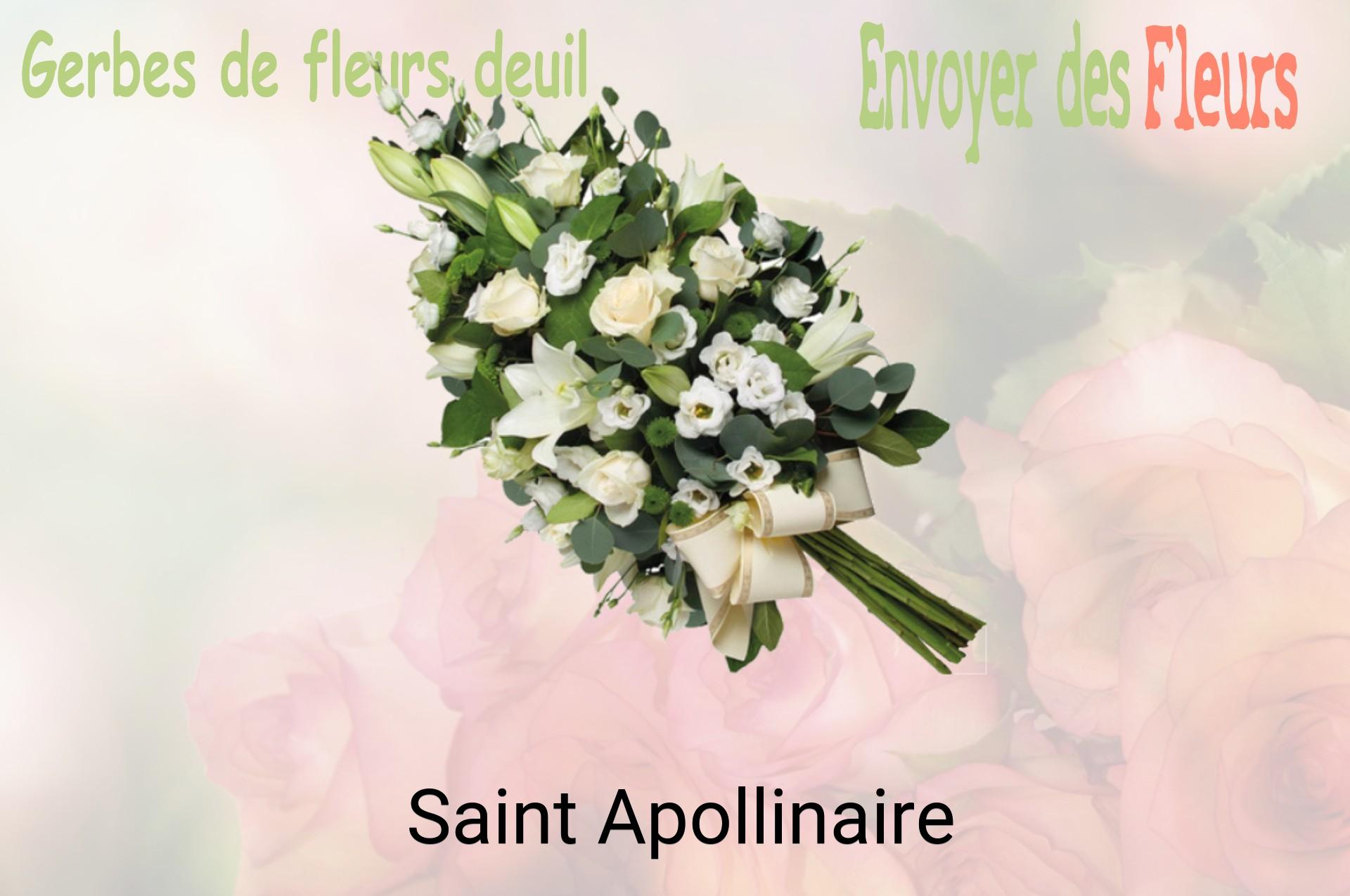Gerbe de fleurs de deuil livrée à Saint-Apollinaire